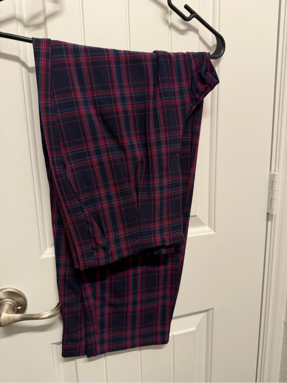 a new day Navy and Red Plaid Trousers